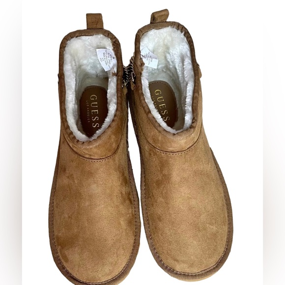 Guess Shoes Guess Womens Faux Fur Lining Bootie /Color: Brown/Tan Size: 8 NWOT - Picture 3 of 9